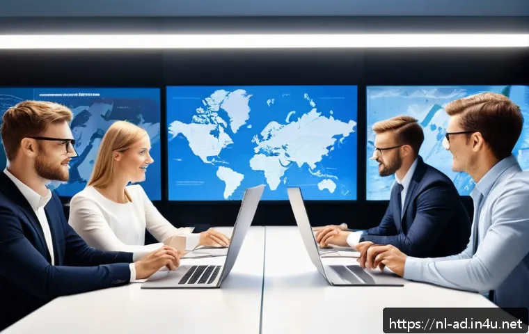 광고홍보사와 효과적인 미디어 광고 캠페인 - A modern digital marketing control room with multiple large screens displaying real-time analytics o...